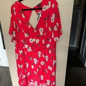 Red Floral Walkthrough Romper